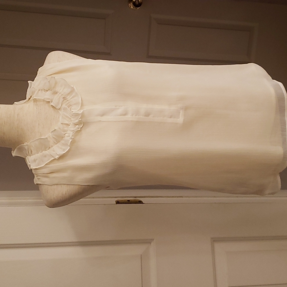 J. Crew Ruffle Collar Cream Cami - Picture 5 of 16